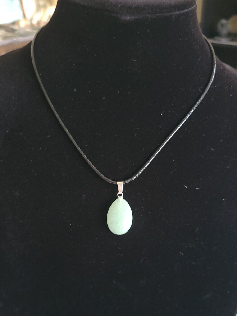 Green Aventurine Teardrop Pendant Necklace